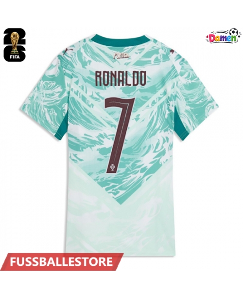 Günstige Portugal Cristiano Ronaldo #7 Auswärtstrikot Damen WM 2026 Kurzarm